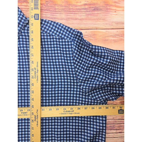 Johnston & Murphy Mens Blue Gingham Dress Shirt XXXL - Picture 8 of 8